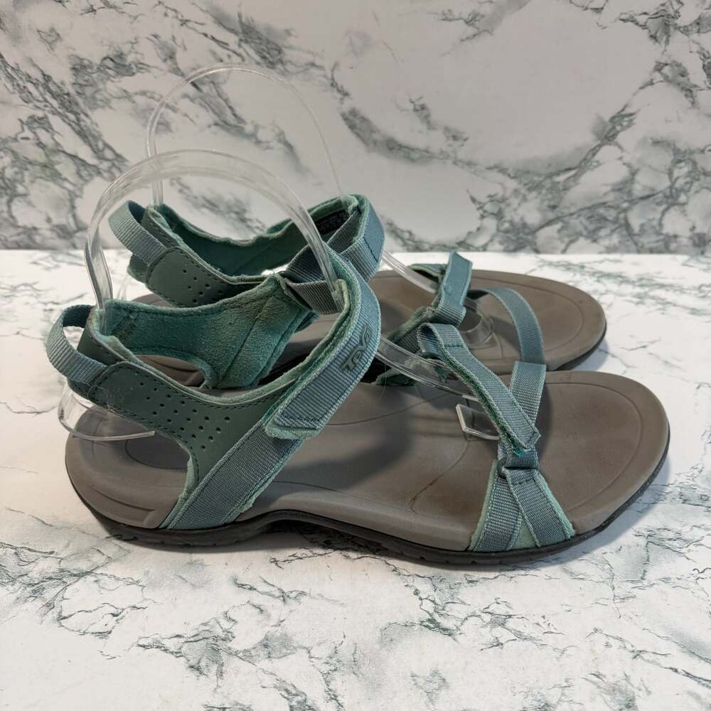 Teva Women 9 Verra Sandal Blue Strappy Outdoor Walking Quick Dry Casual Shoe